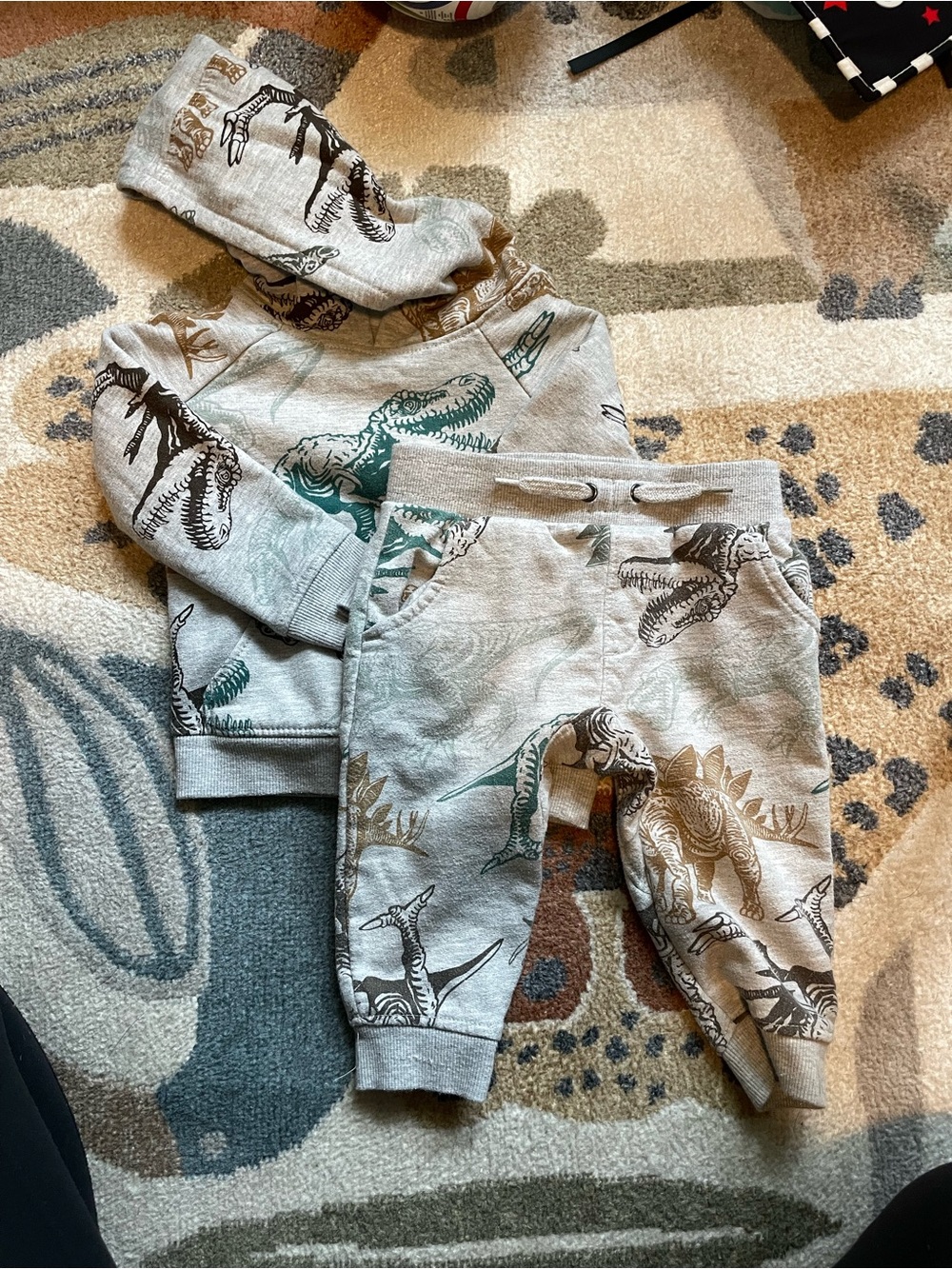 Dinosaur Print Hoodie & Joggers Set